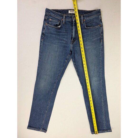 Buck Mason Size 32X31 Mens Slim Fit Blue Denim Logo Tag Jeans Made In The USA - Picture 10 of 12